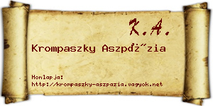 Krompaszky Aszpázia névjegykártya